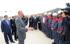 Azerbaijani President inspects construction of Valvalachay-Takhtakorpu channel`s first section (PHOTO)